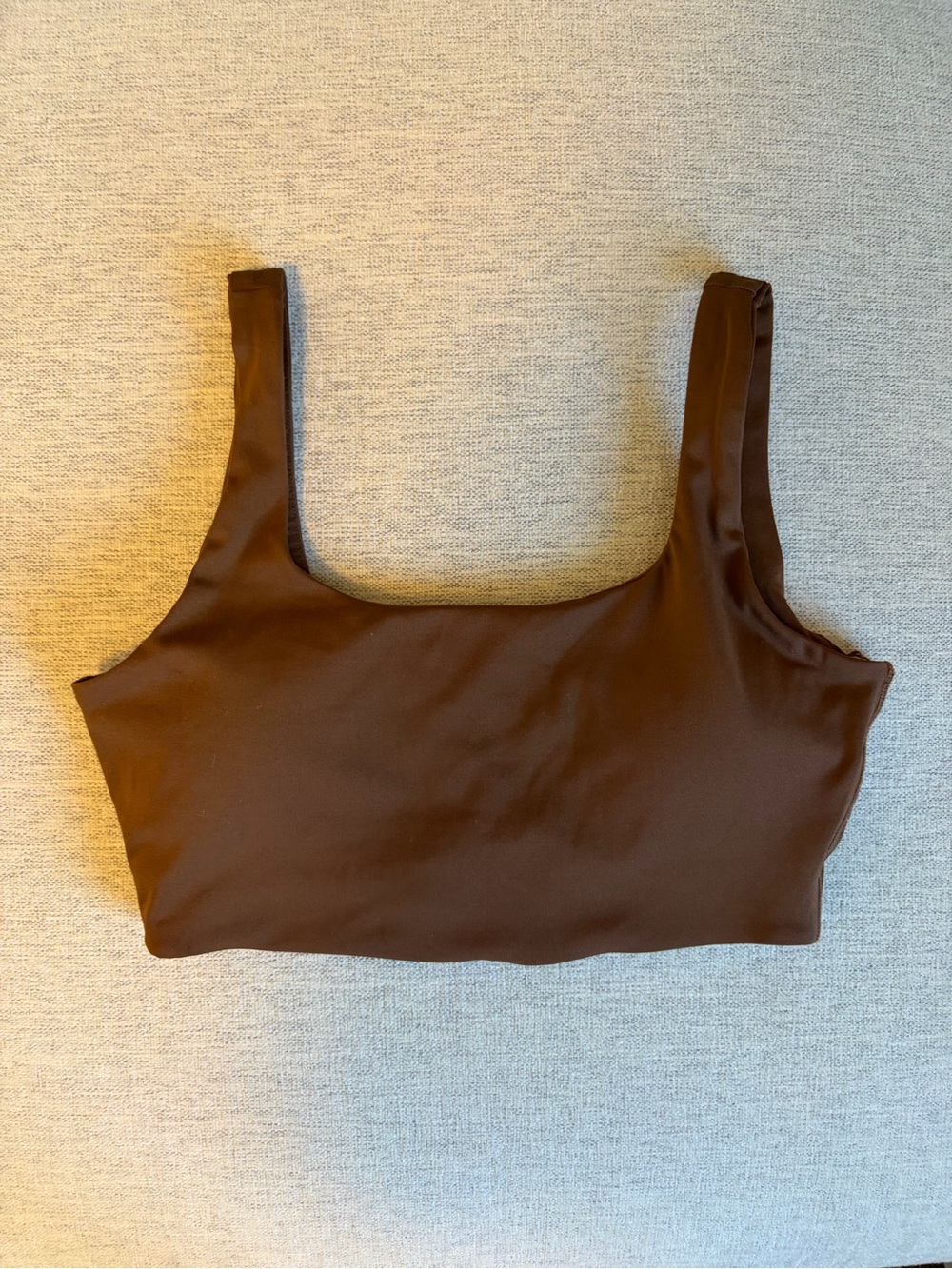 Madewell Brown Scoop Neck Sports Bra